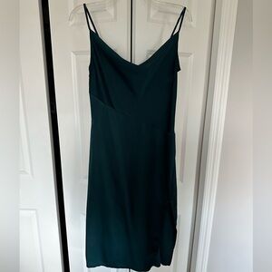 Dark teal slip dress